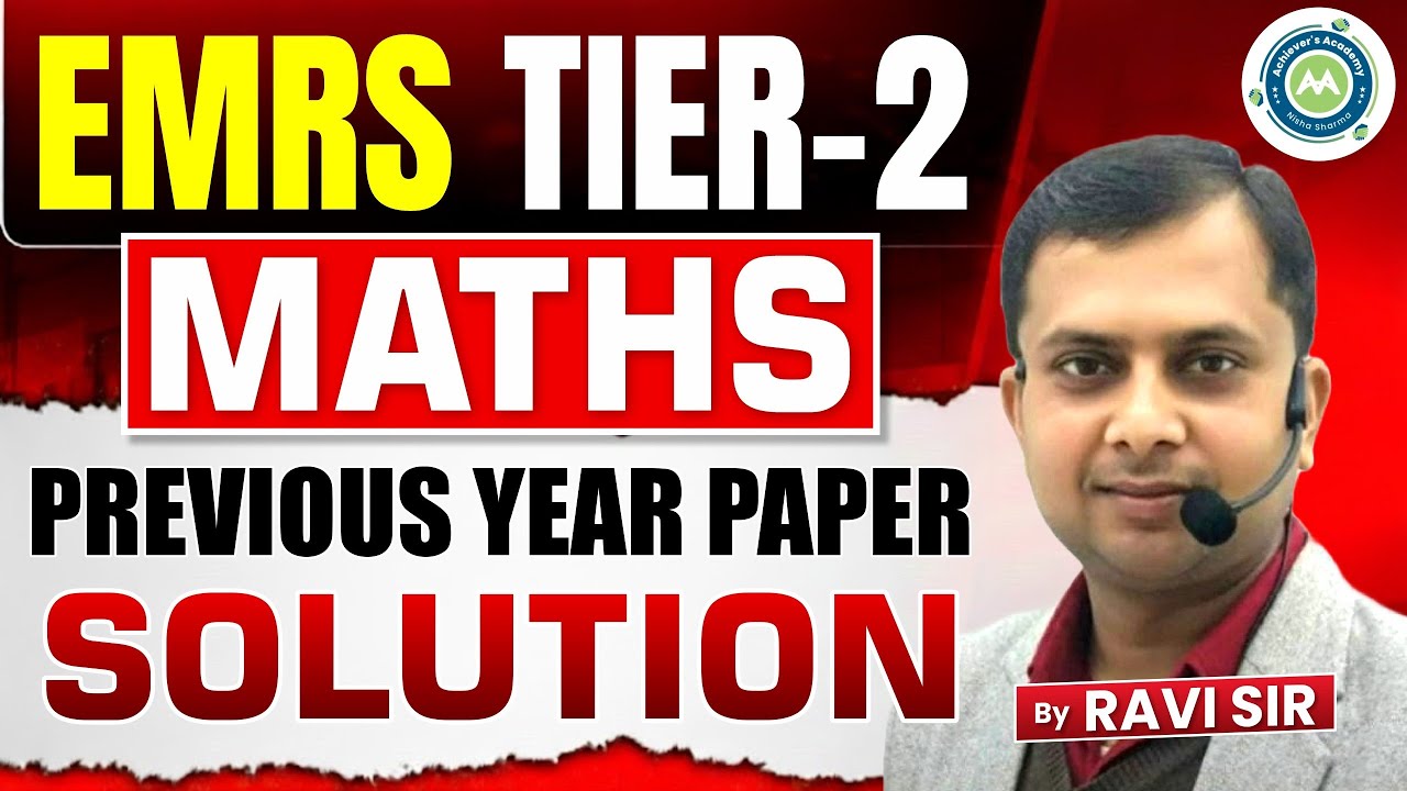 EMRS Tier 2 Maths Previous Year Paper Solution | EMRS Maths PYQ | By Ravi Sir