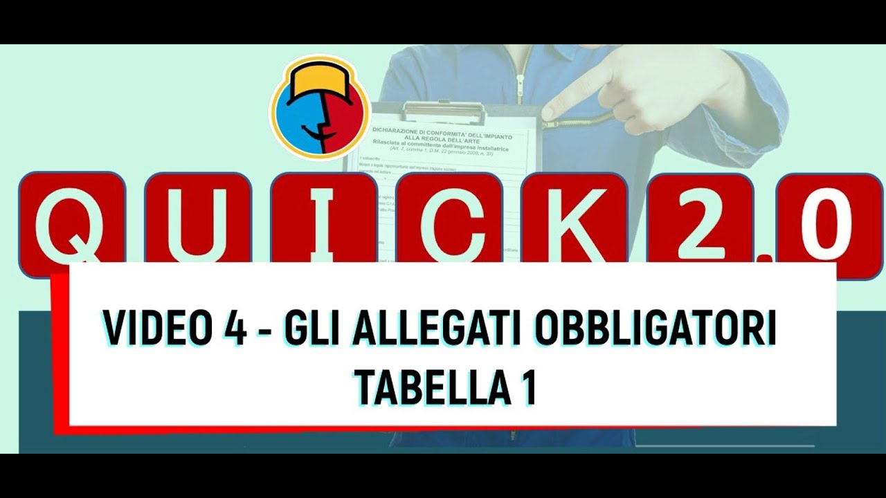 #4 GLI ALLEGATI OBBLIGATORI: LA TABELLA 1