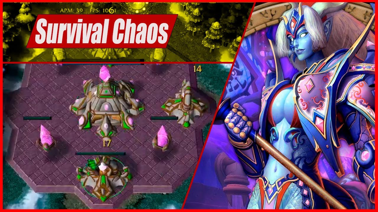 Jugando con la raza mas fuerte | Warcraft 3 Survival Chaos (Draenei)