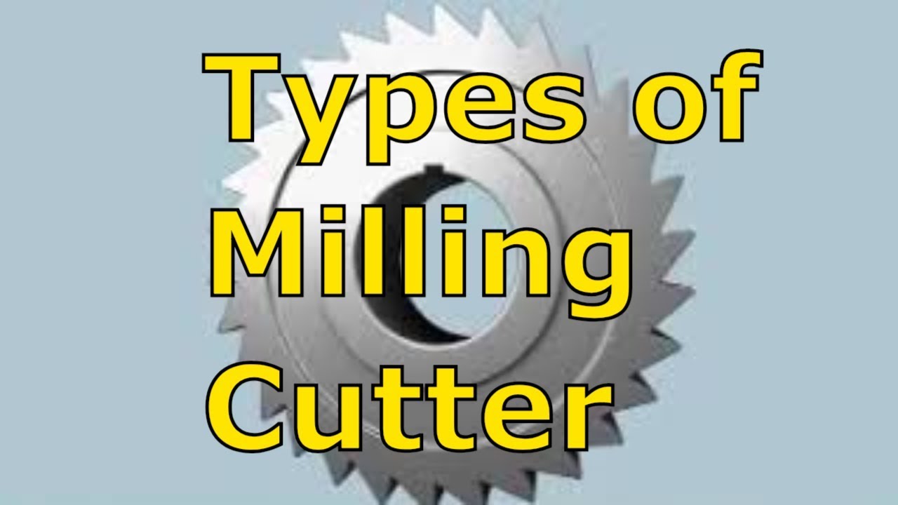TYPES OF MILLING CUTTERS | Milling Machine Cutters