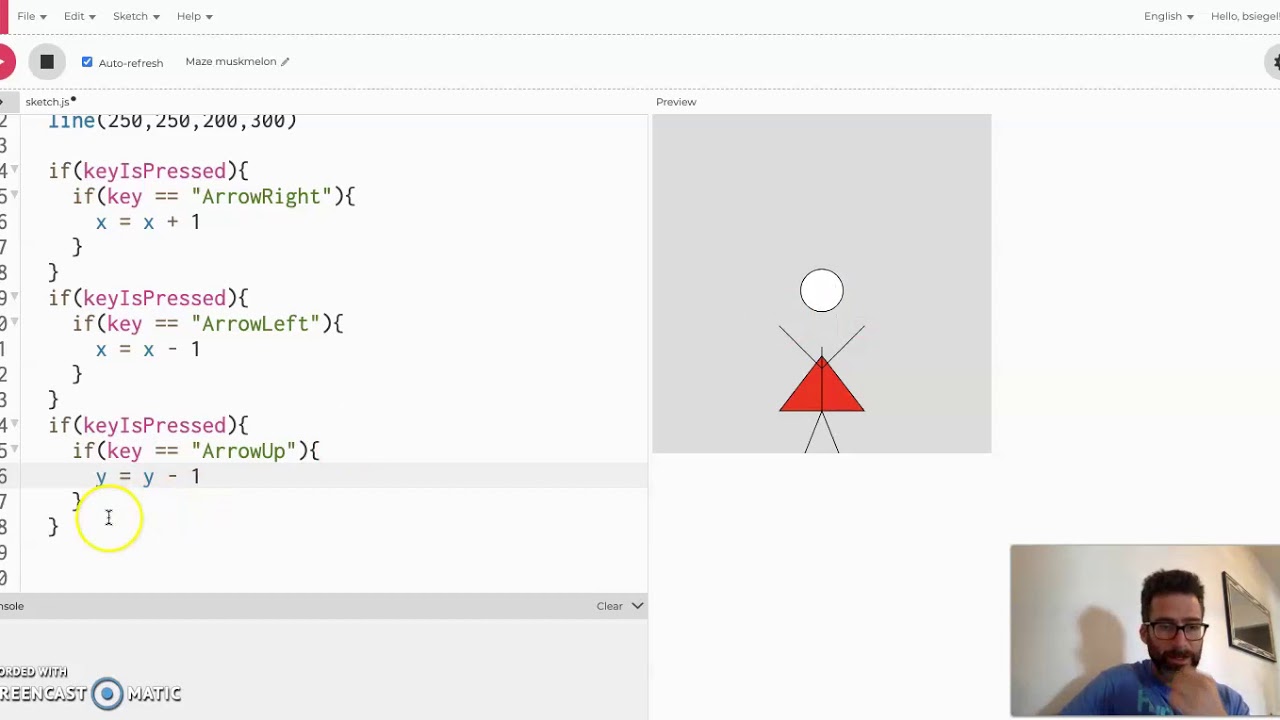 Moving Characters in p5.js