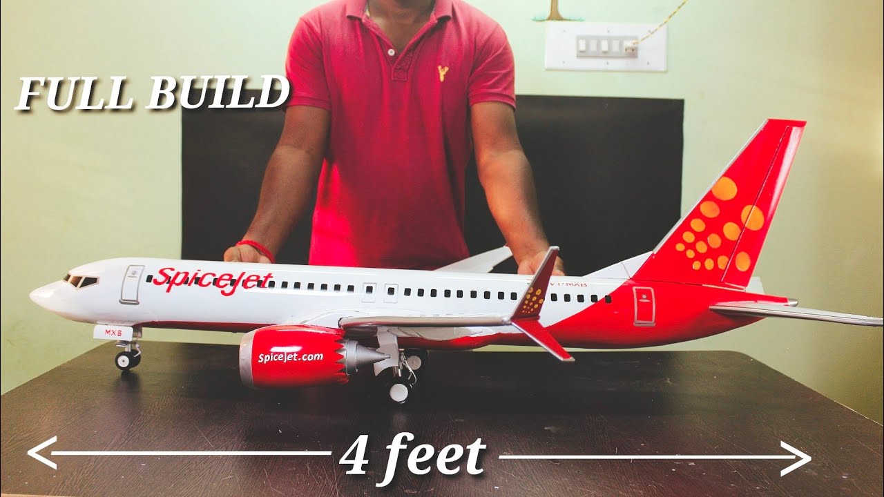 Модель самолета SpiceJet B737Max. Поделки из ПВХ, самодельный проект