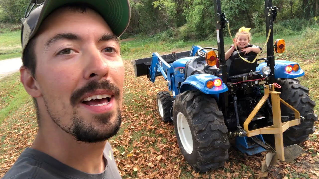 #159 Compact tractor plowing garden! LS XR3135