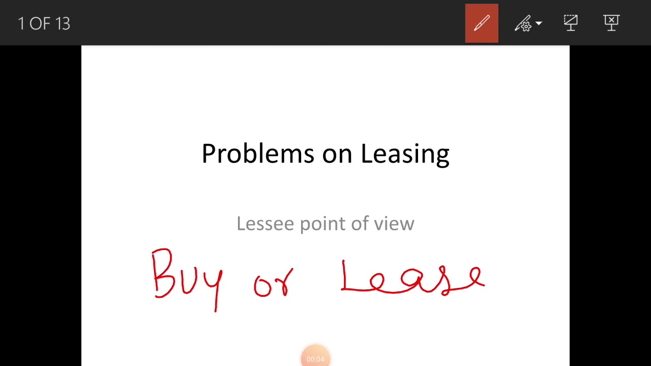 Leasing decisions problem in the view point of lessee