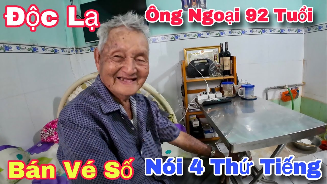 Ông Ngoại 92 Tuổi Biết 4 Thứ Tiếng Bán Vé Số Hạnh Phúc Nhận Quà Hảo Tâm Mỹ | Khương Nhựt Minh