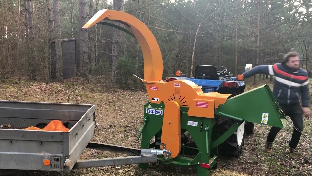 Selmar R-16 šakų smulkintuvo darbo eiga