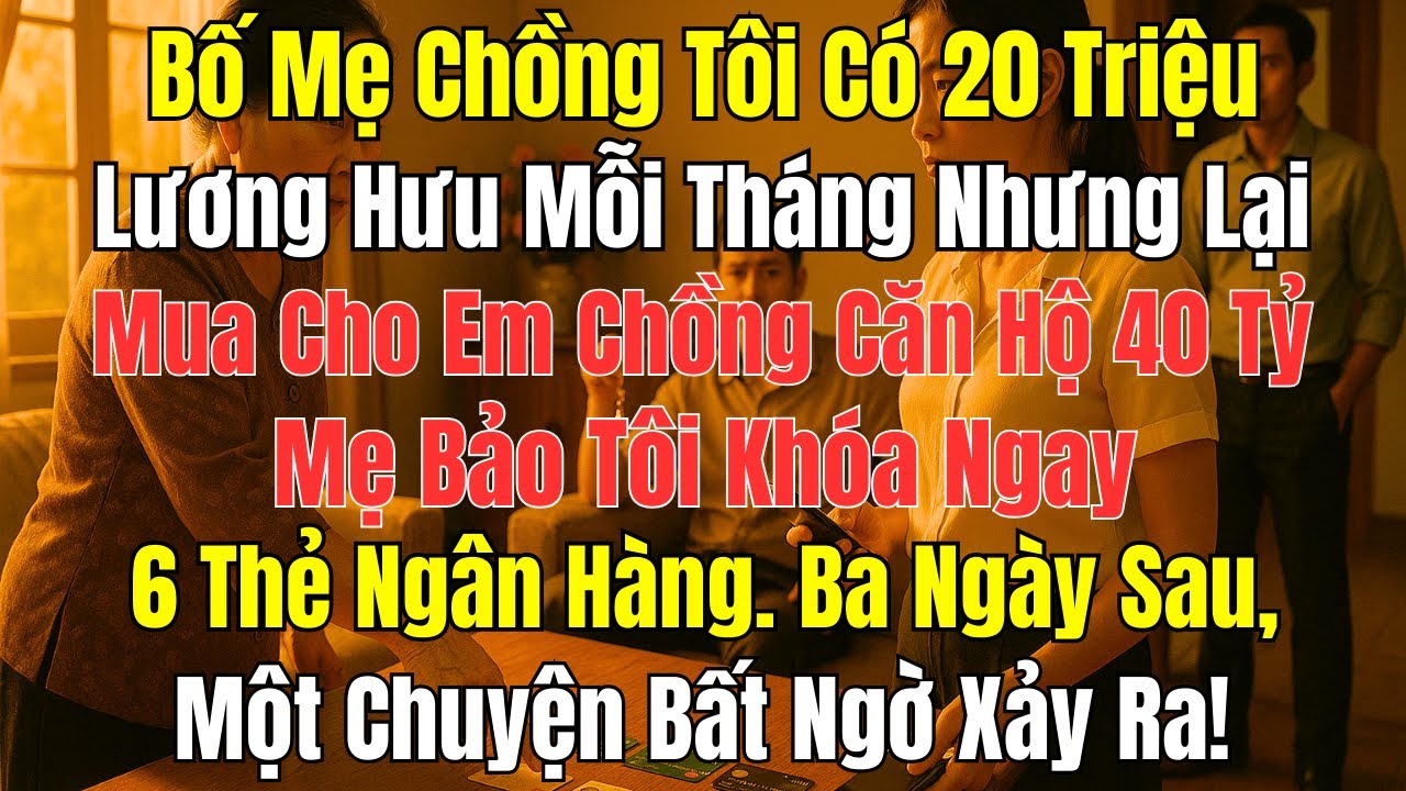 Câu Chuyện Gia Đình: Bố Mẹ Chồng Lương Hưu 20Tr Nhưng Mua Nhà 40 Tỷ Cho Em Chồng!