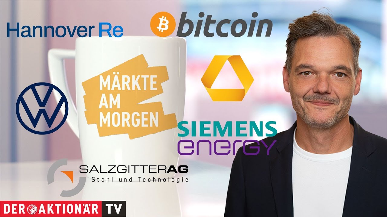 Rynki dziś rano: Bitcoin, Hannover Re, Salzgitter, Volkswagen, Siemens Energy, Commerzbank