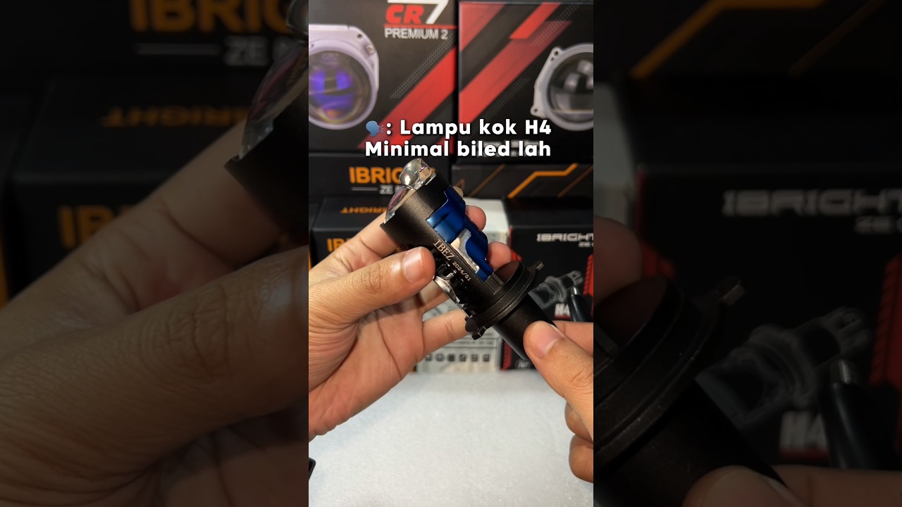 LAMPU KOK BILED | PAKEK H4 LAH 😂 #lampuh4 #ibezh4 #lampumotor #lampumobil #biledproji #biled