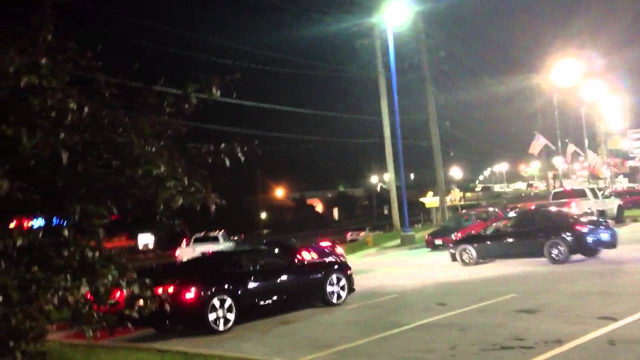 Loud cars leaving meet