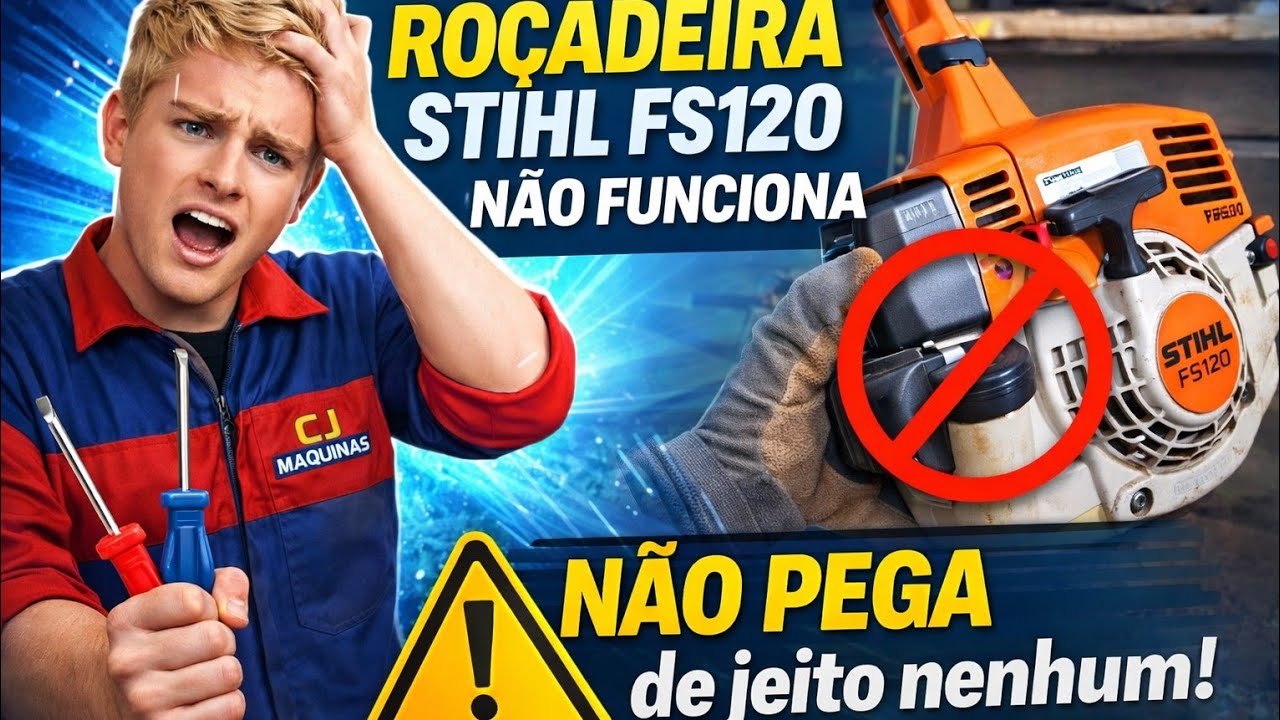 ROÇADEIRA STIHL FS120 NAO FUNCIONA / NÃO PEGA