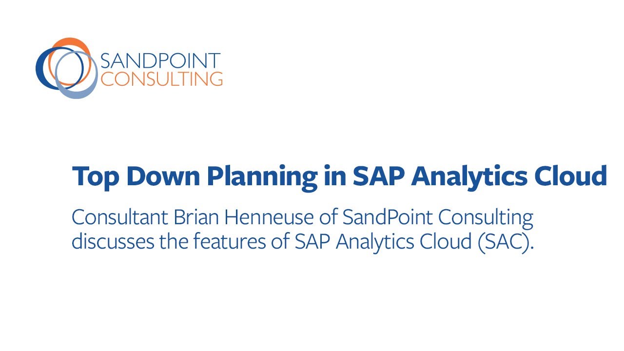 Top Down Planning in SAP Analytics Cloud