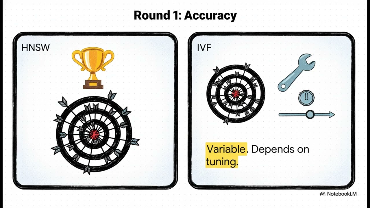 HNSW vs IVF indexing for vector databases | Principles and Architectures