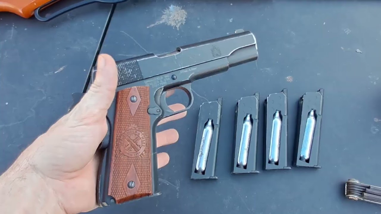 Shooting a Springfield 1911A1 BB Gun. 