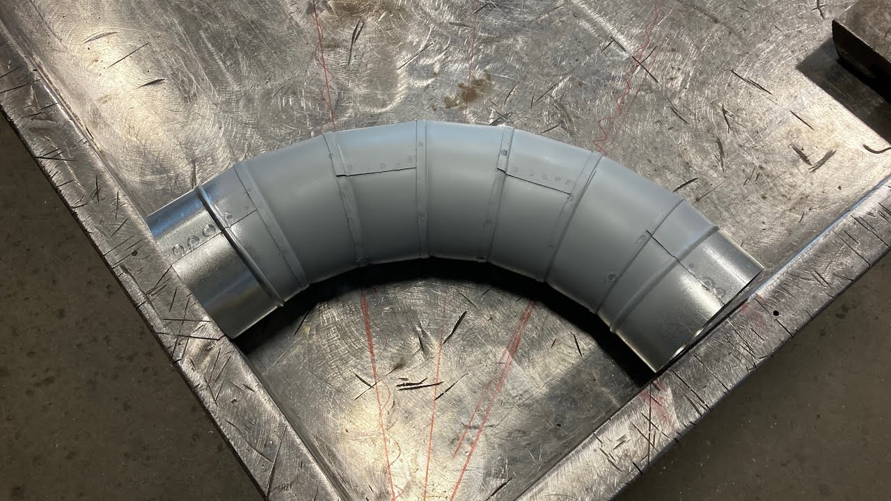 fabricating sheetmetal elbow DIY