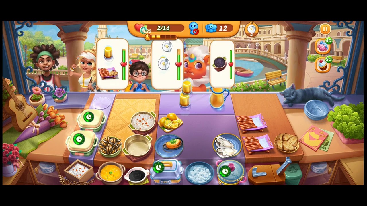 Cooking City Game (Barcelona Black Rice Paella Restaurant Level 11-20).