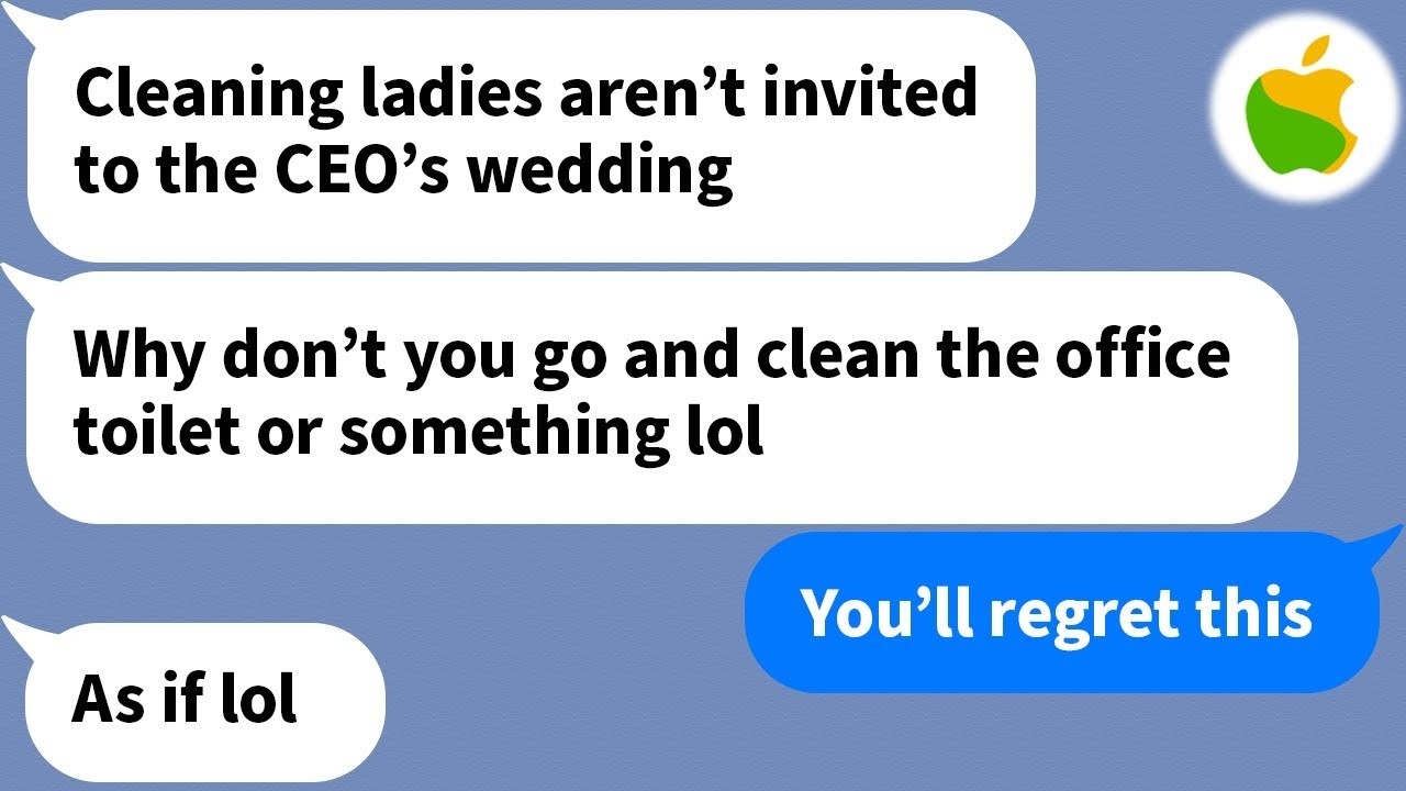 【Apple】 My son's employee thought I was the cleaning lady and kicked me out of the wedding...