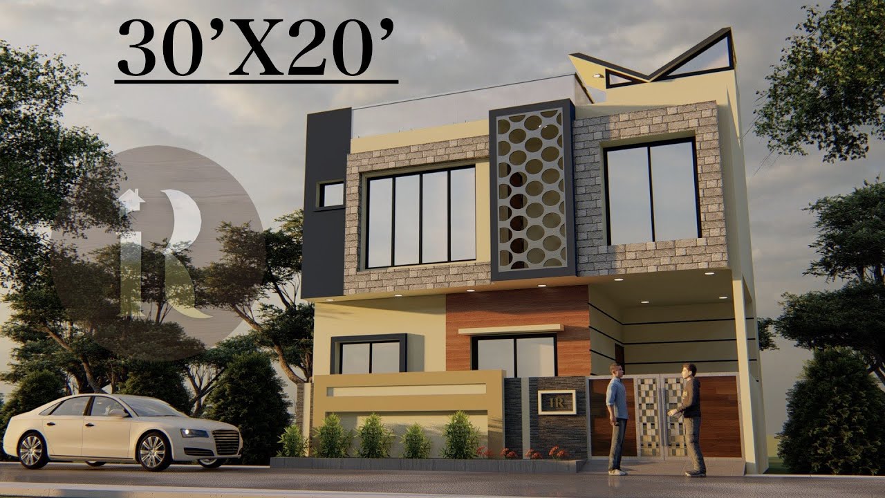 30X20 Duplex House Design | 600 Sqft House Plan | 9X6 Meters House Design with walkthrough
