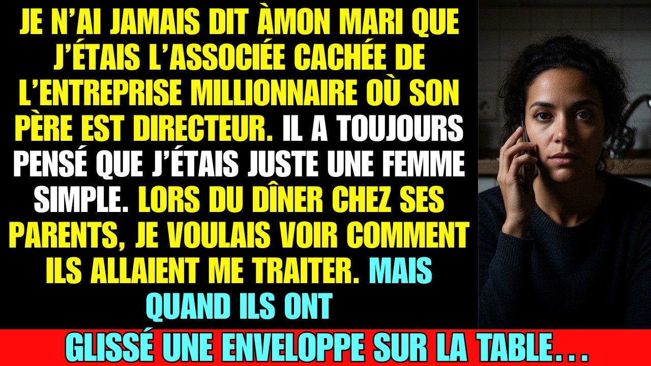 Je n’ai jamais dit à mon mari que j’étais associée à l’entreprise de son père… jusqu’à l’enveloppe.