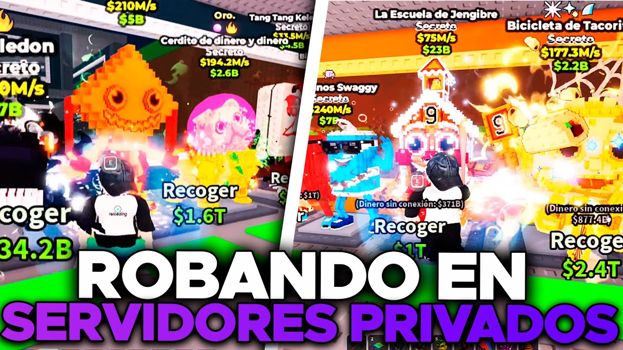 Conseguí 2 GARAMAS Robando en SERVIDORES PRIVADOS en el admin abuse de STEAL a BRAINROT