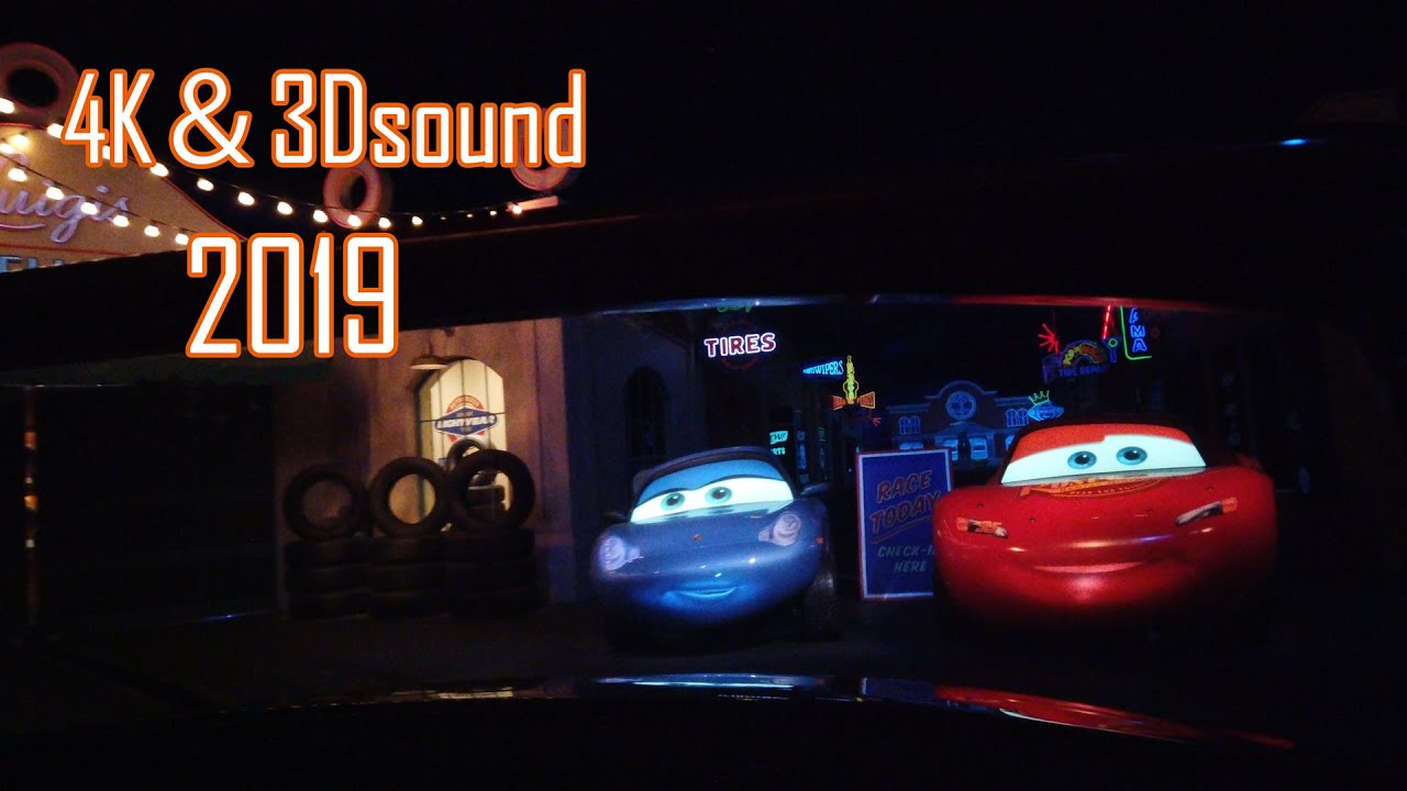 【4K＆立体音響】アメリカのディズニーにあるカーズのアトラクション最前列2019【カーズランド】Radiator Springs Racers at Disneyland's Cars Land