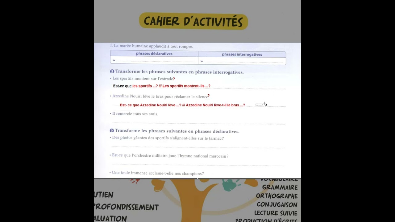 Correction exercices 1 et 2 page 4 Cahier d'activités CM1