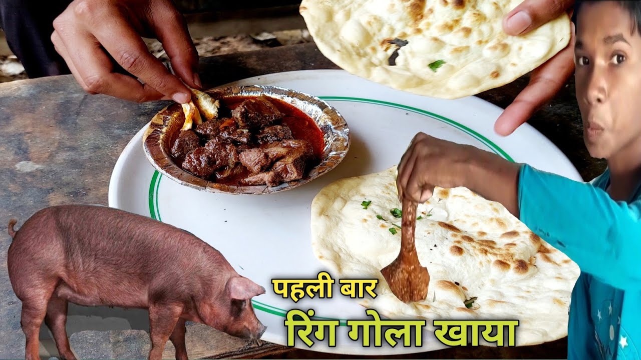I ate pork belly kebab for the first time || eating porkbelly video india & pig meat dhaba near me