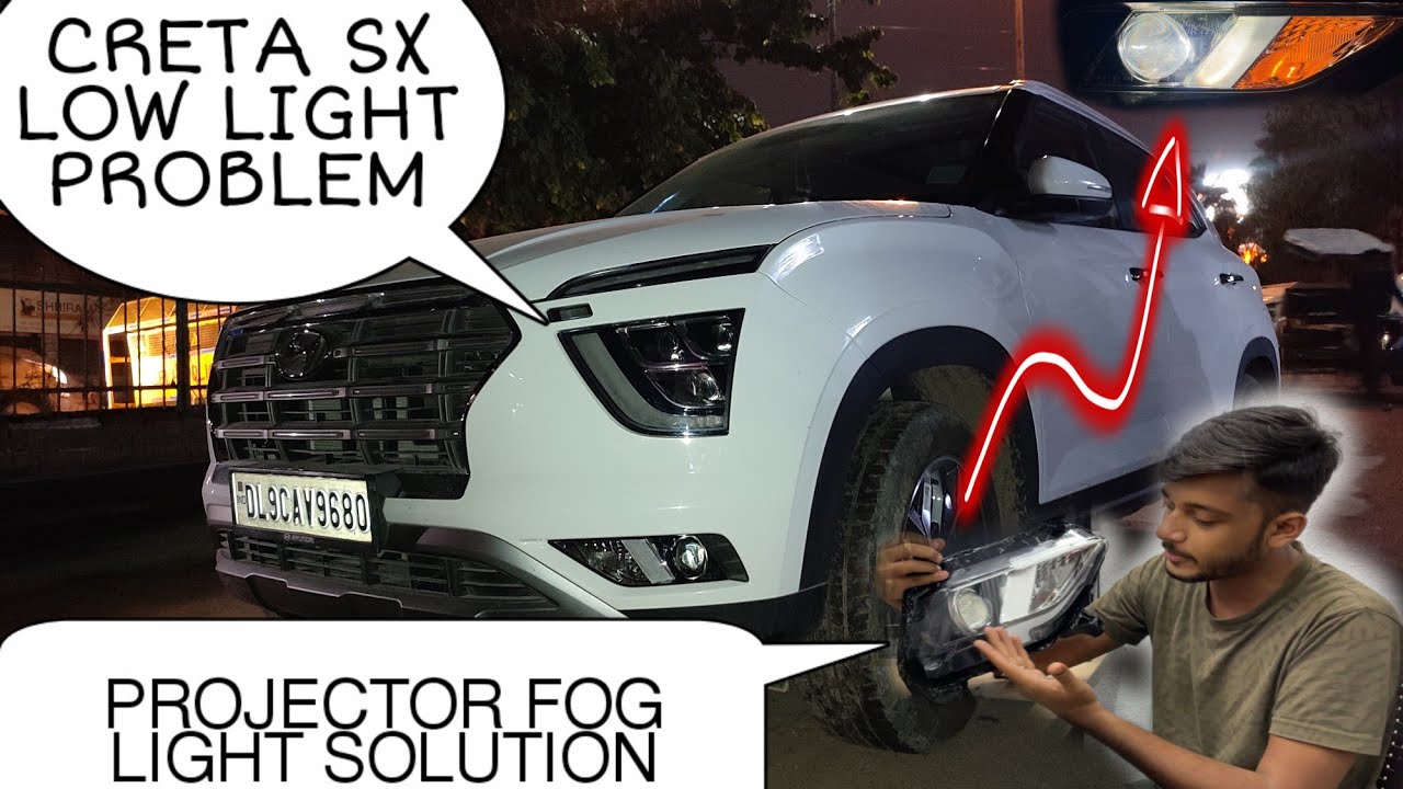 Hyundai Creta SX ₹13.96Lakh|LOW LIGHT PROBLEM 2021 Detailed Review| CRETA PROJECTOR FOG LIGHT Muters