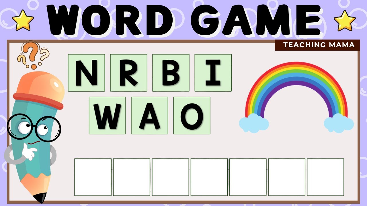 WORD GAME! | JUMBLED WORD QUIZ | SIMPLE ENGLISH WORDS FOR KIDS | LEARNING ACTIVITY | TEACHING MAMA