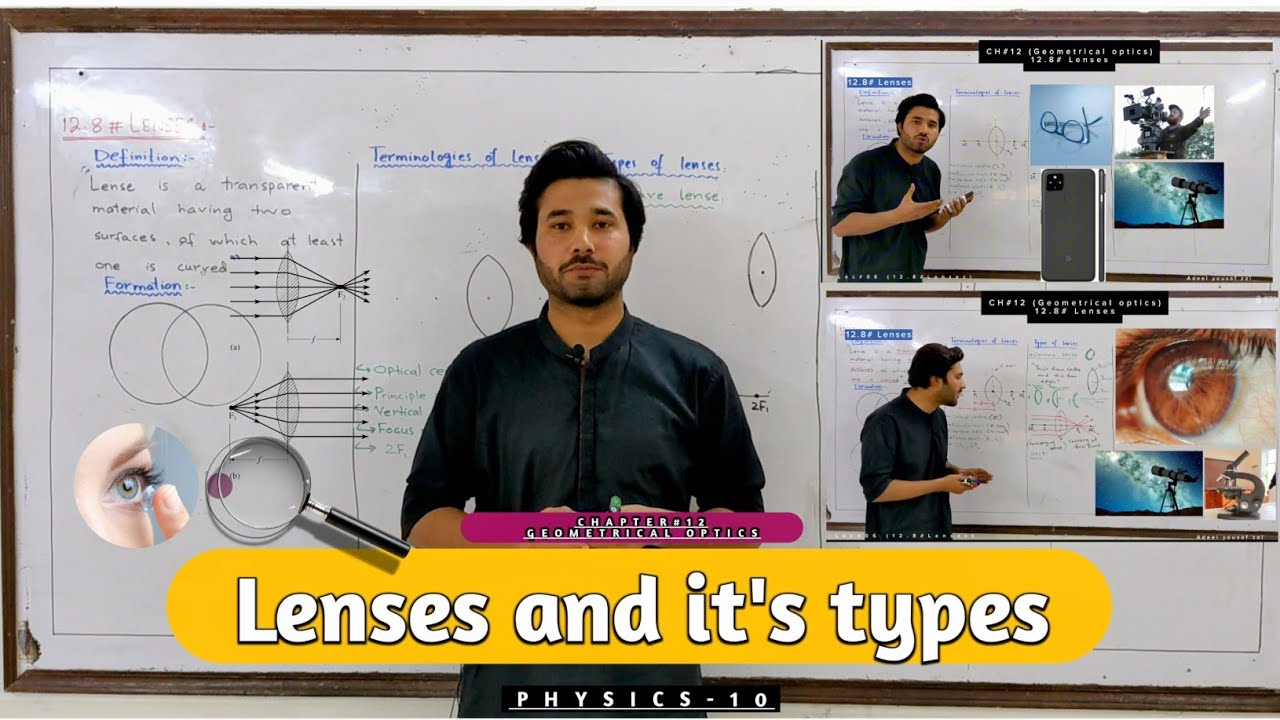 LENSES ||CONVEX & CONCAVE LENSE|| USES ||CH#12 GEOMETRICAL OPTICS 