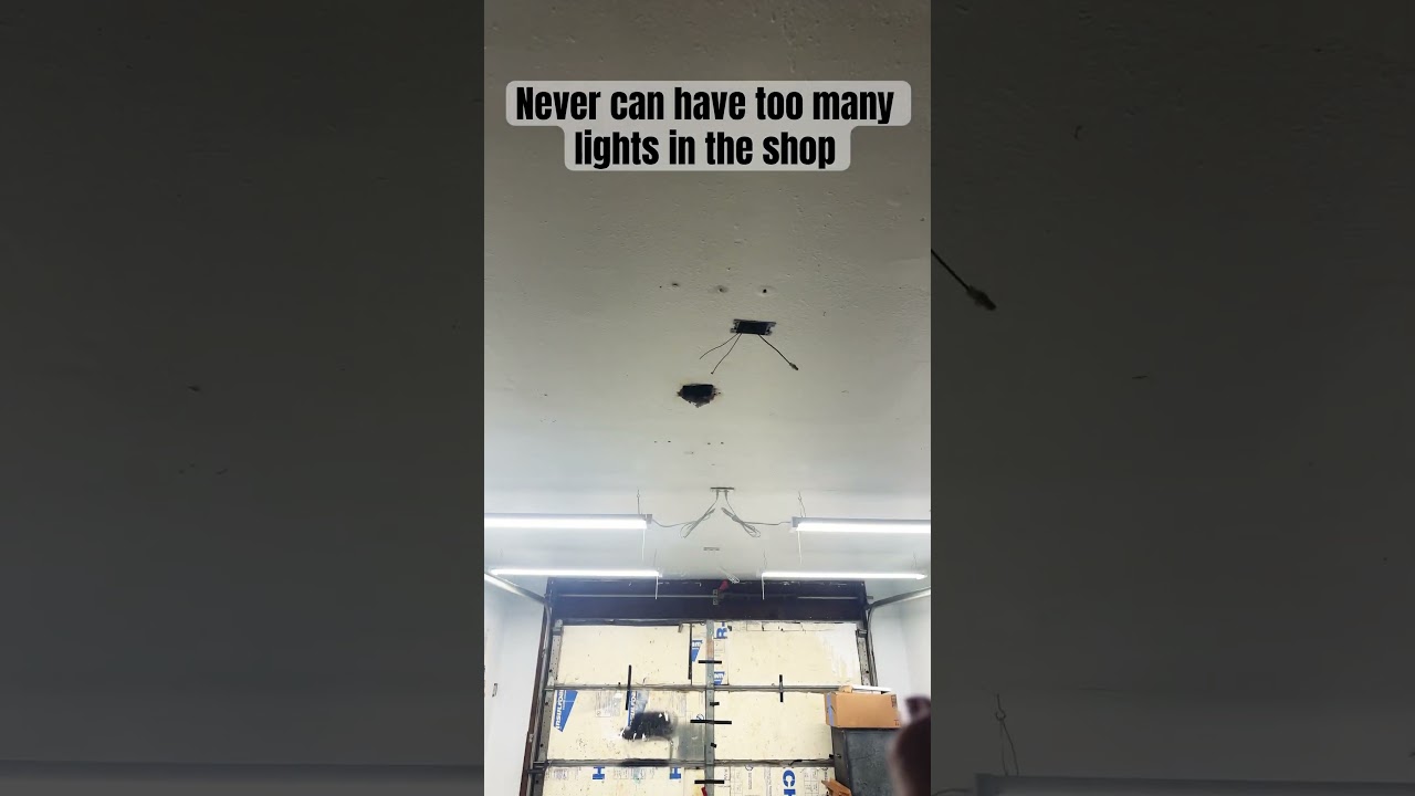 You can never have enough light in your shop. #shopupgrade #lighting #funny #fyp #shorts #led #diy