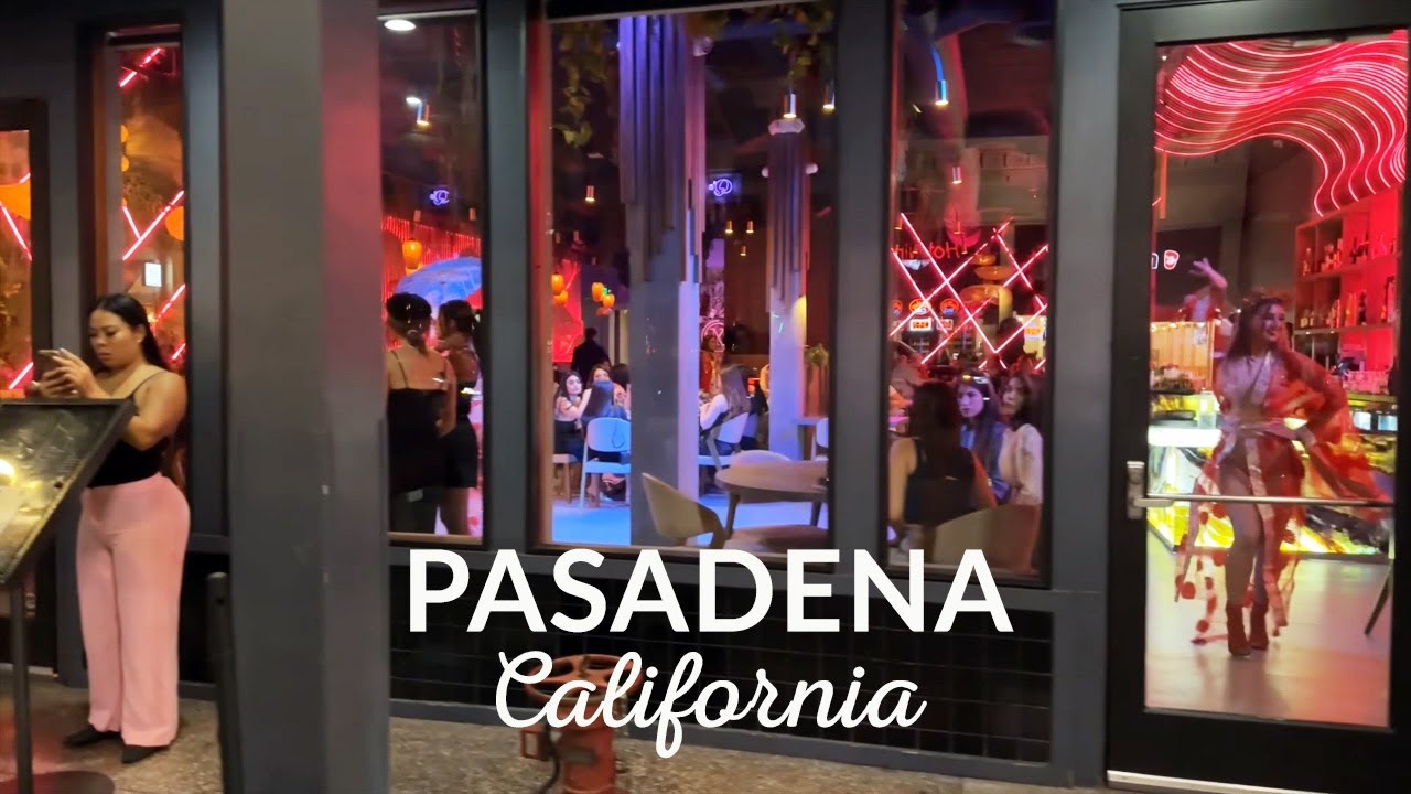 Saturday Night Old Pasadena Colorado Blvd Tour 4K