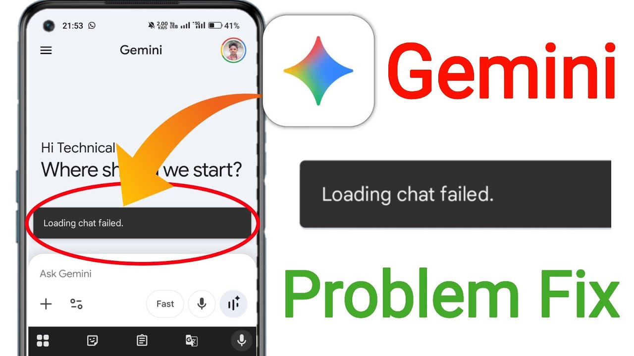 Gemini Ai Loading Chat Failed Problem Today || Gemini Loading Chat Failed Problem Today Fixed