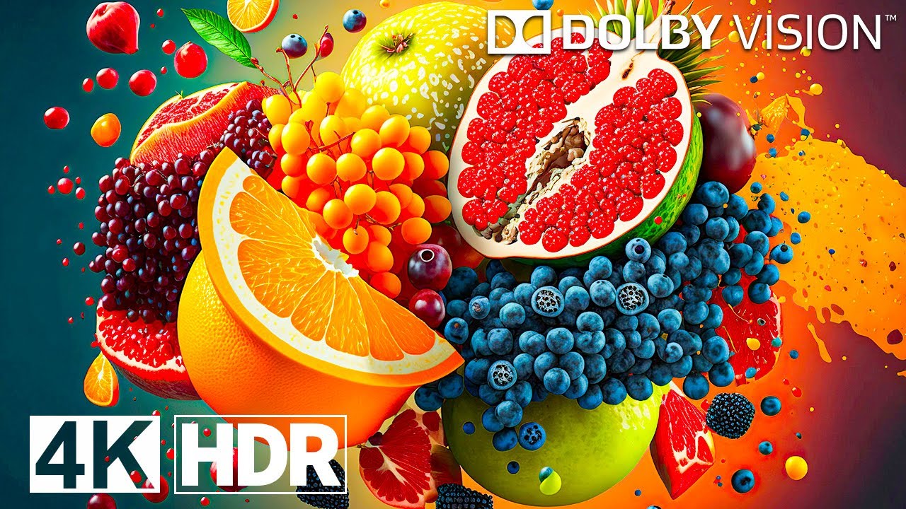Красивые фрукты Dolby Vision 4K HDR 120 кадров в секунду (видео 4K)