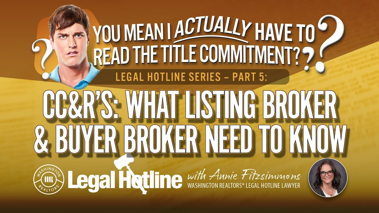 CC&Rs: What Brokers Need to Know: You Mean I Actually Have to Read the Title Commitment? Part 5: