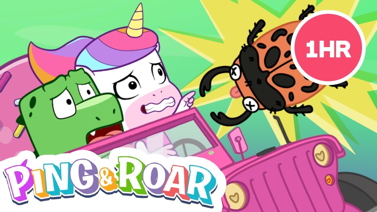 ⏰1 HOUR LONG | Cute Little Dinosaur Cartoon | Ping & Roar | 42