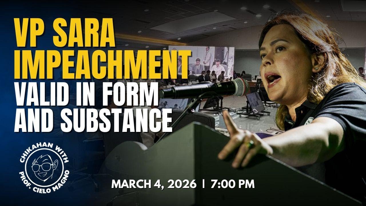 VP Sara Impeachment: Sufficient in Form and Substance