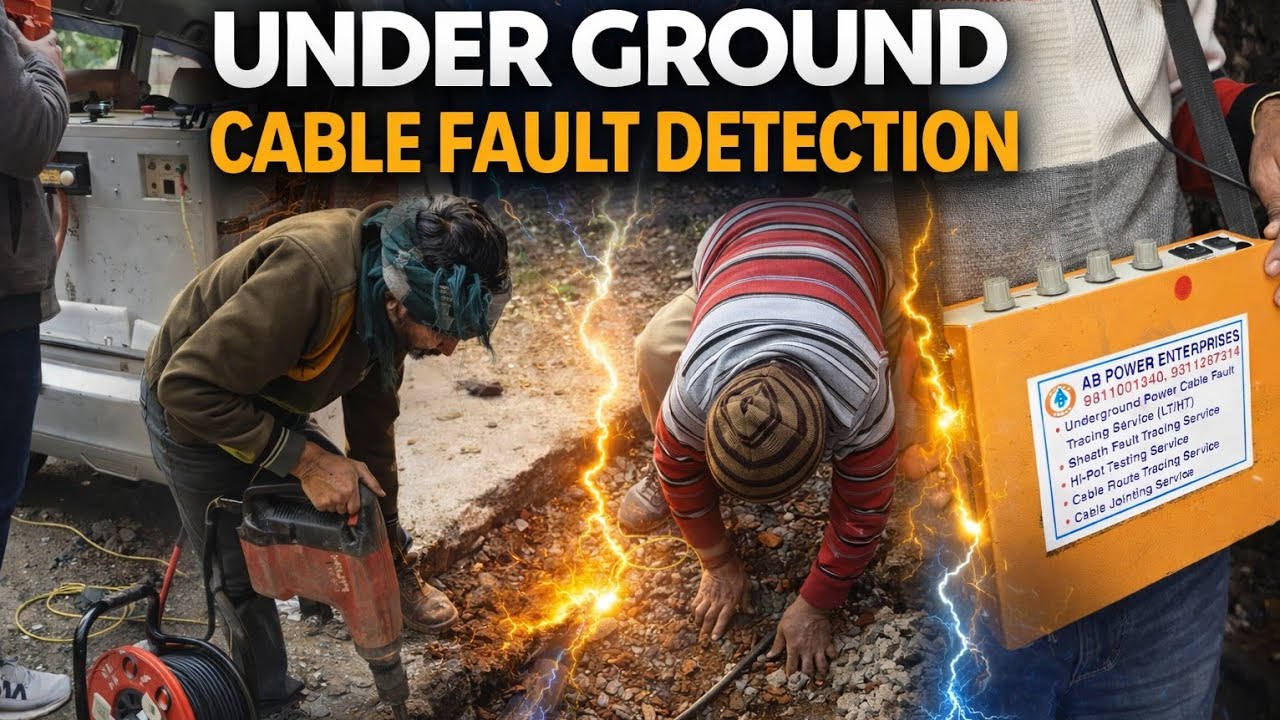 Live Underground Cable Fault Detection | 3Cx300 Sqmm Power Cable #educational #electrical #machine 