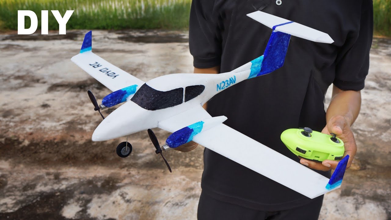 How to make simple RC Plane | Diamond DA42 build and fly