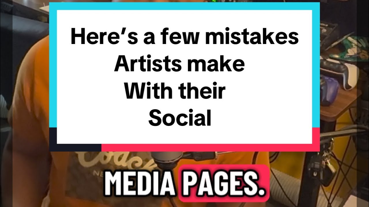 Here’s a few mistakes i see artist make with their social media pages