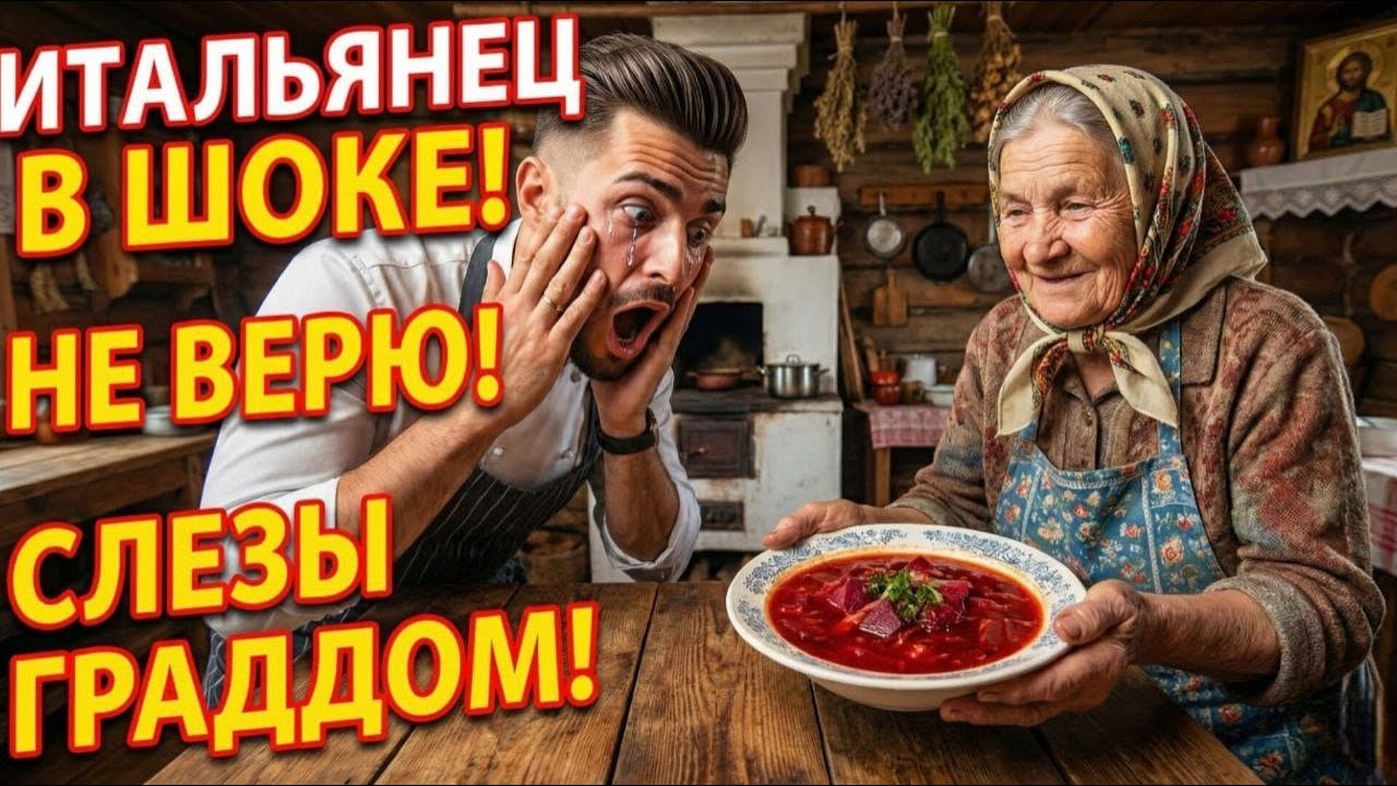 «ИТАЛЬЯНЕЦ В ШОКЕ!»: Знаменитый шеф-повар из Рима попробовал борщ у простой деревенской женщины.