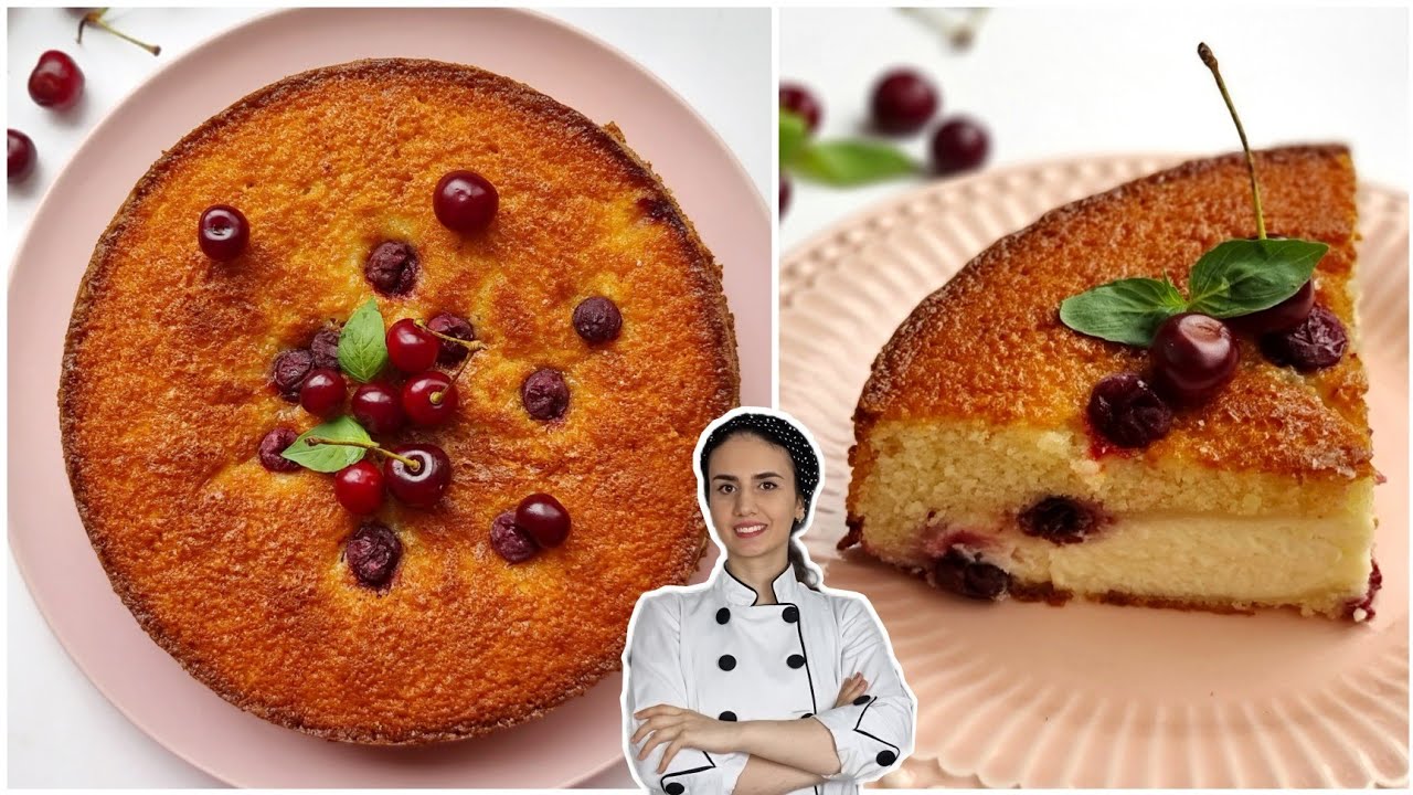 کیک آلبالو و پنیر _خوشمزه ترین کیک تابستونی رو درست کن
