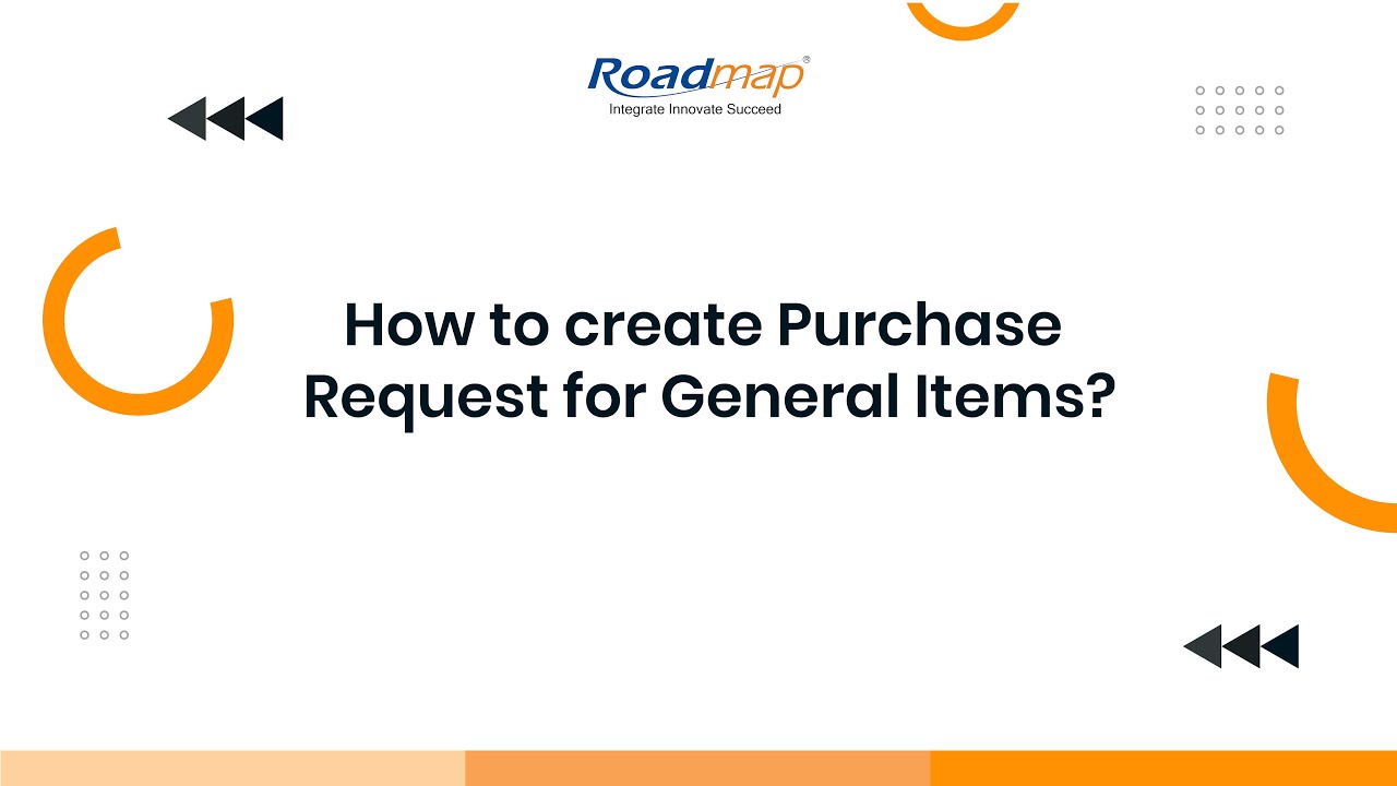 How to create Purchase Request for General Items?