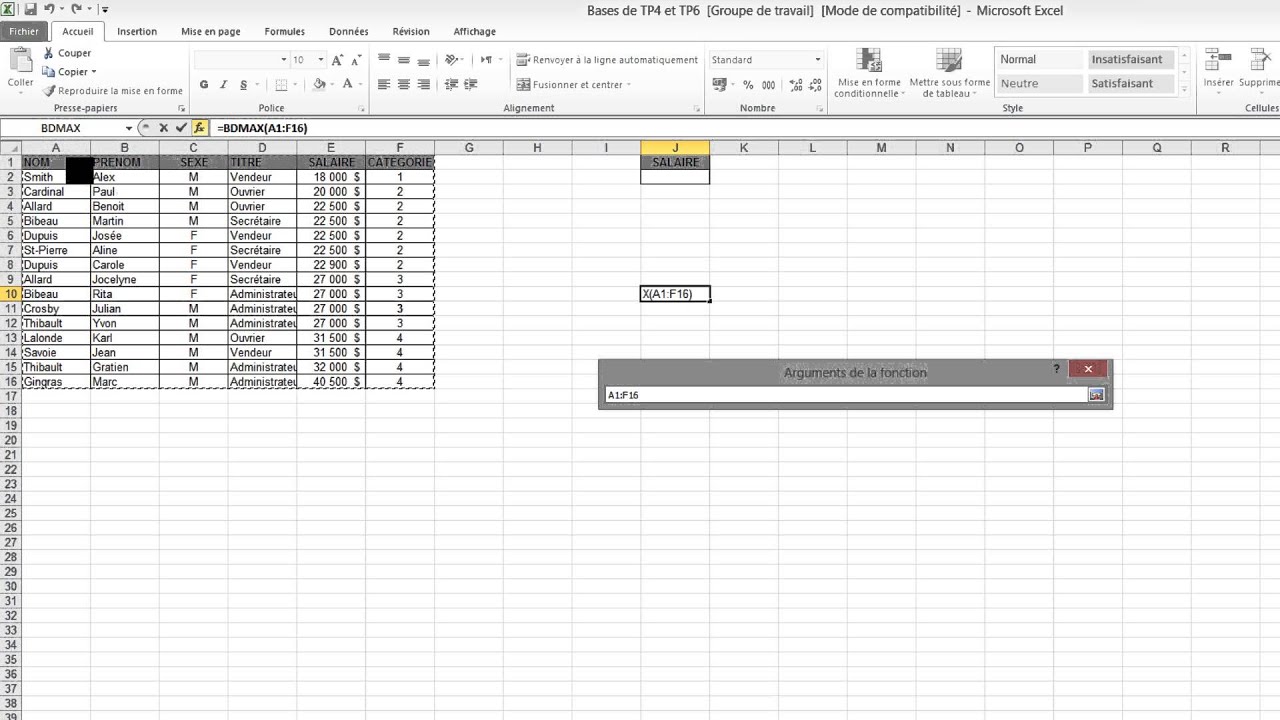 Excel BDmax
