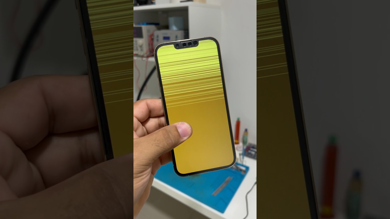 iPhone 13 Pro com tela amarela #curiosidade #entendendoiphone #dicas