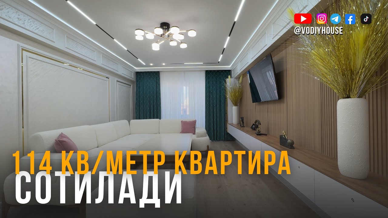 Фарғона шаҳар, “Азия” меҳмонхонаси ёнида 114 кв/метр квартира сотилади