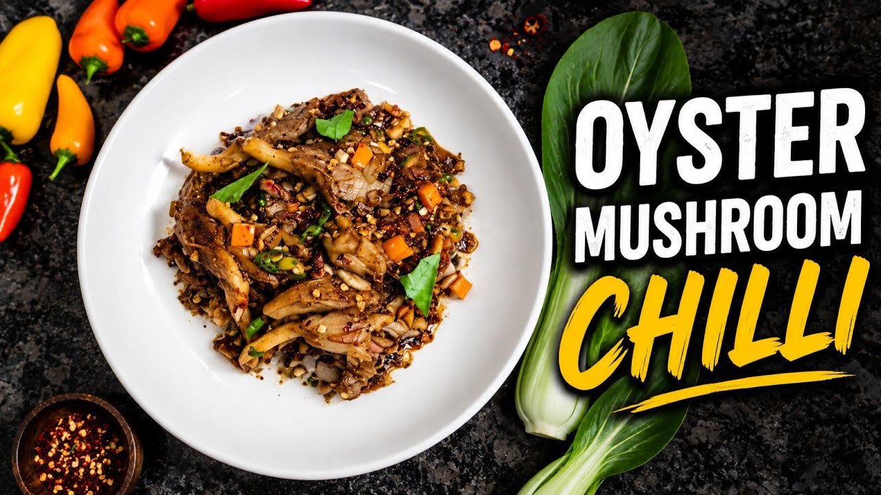 Oyster Chilli Mushroom | Grill Mushroom chilli Dry| How to cook Oyster mushroom |Mushroom pepper fry