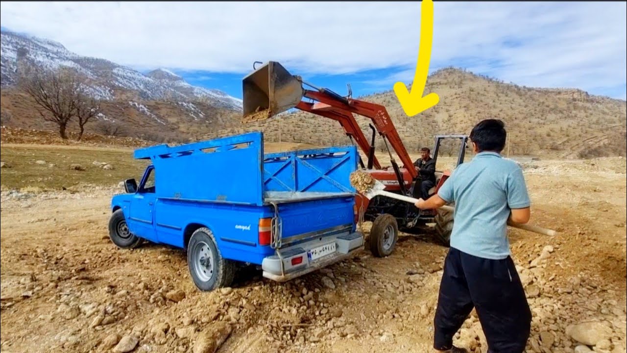 Omid and his brother's journey to bring stone for the house facade