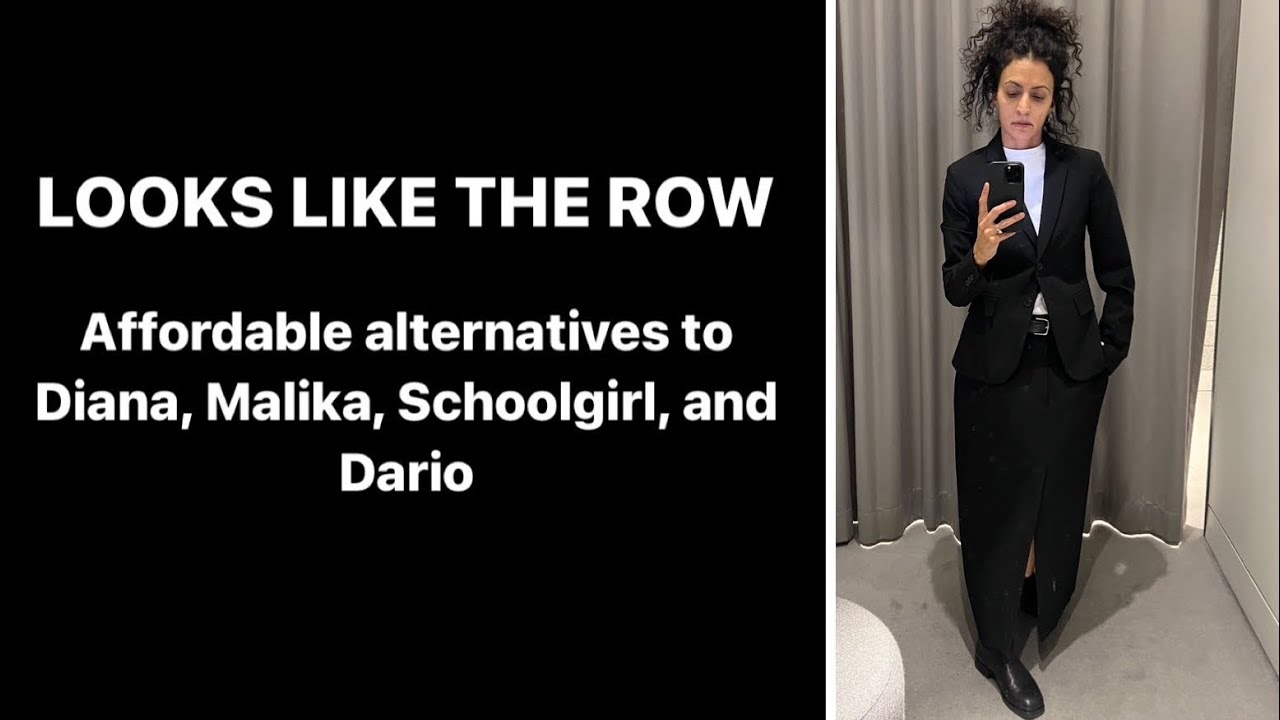 LOOKS LIKE THE ROW - affordable alternatives to Diana, Malika coat, Schoolgirl jacket, Dario dress