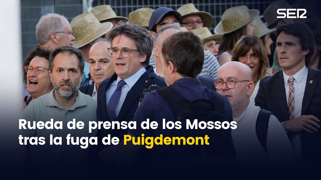 Rueda de prensa de los Mossos d'Esquadra tras la huida de Puigdemont (09/08/2024)